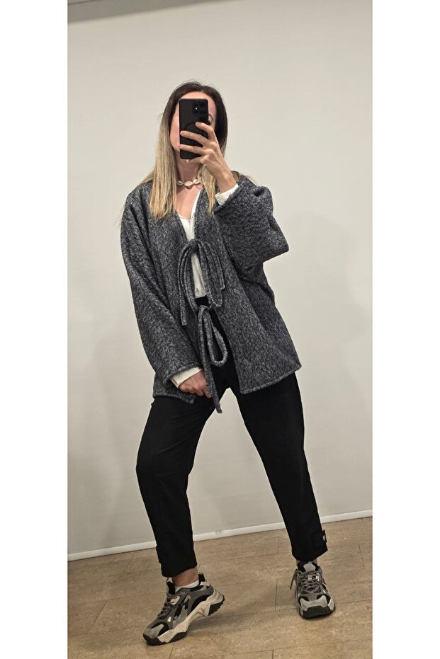 KIRÇILLI ÖNDEN BAĞLAMALI CEKET - 8