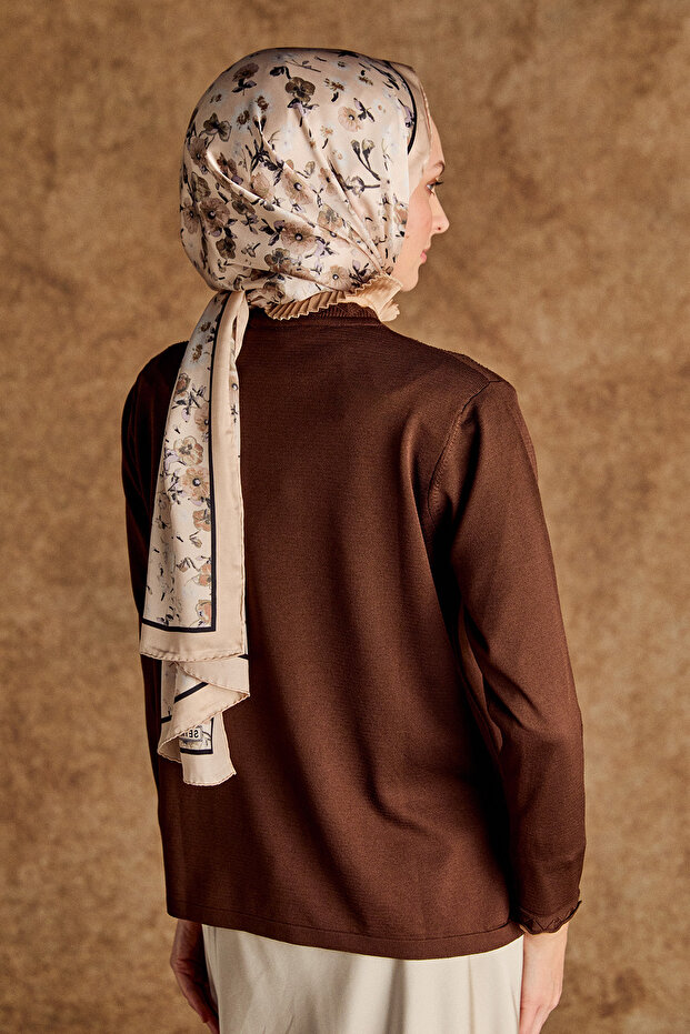 Taş Detaylı Triko Bluz - 6