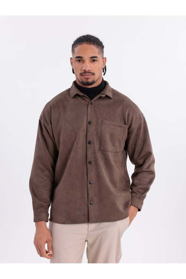 SUNİ SÜET DÜĞMELİ CEKET - 4