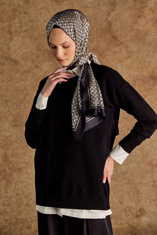 Parçalı Triko Tunik - 3