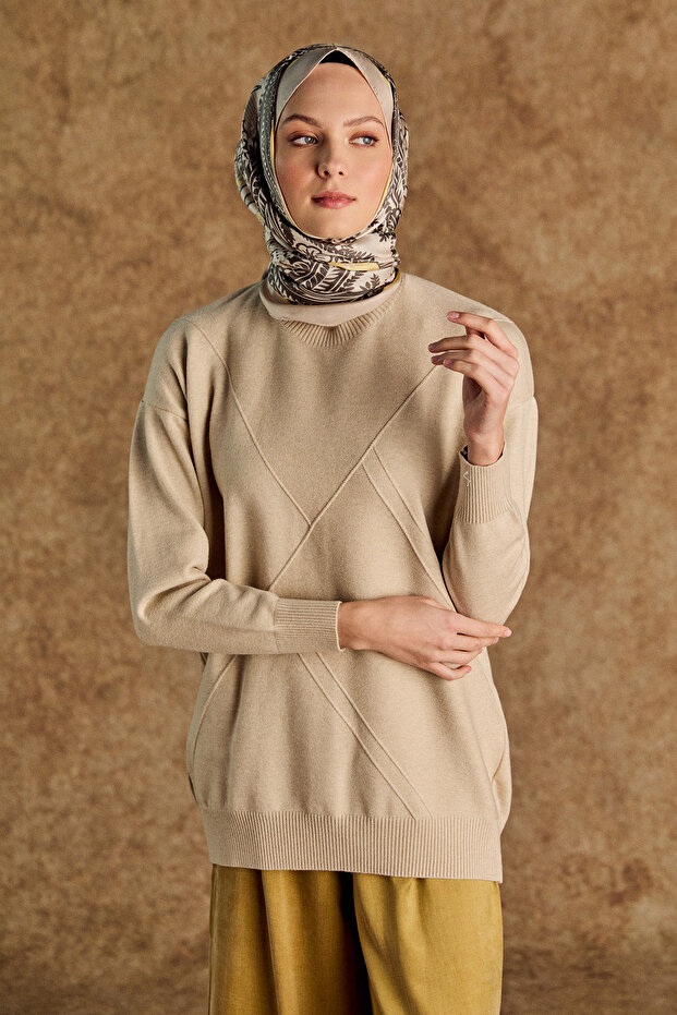 Parçalı Triko Tunik - 3