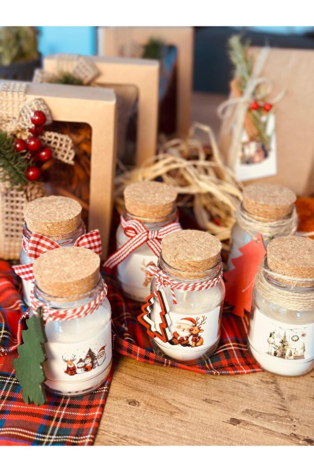 Mantar tıpalı kavanoz mum - 2