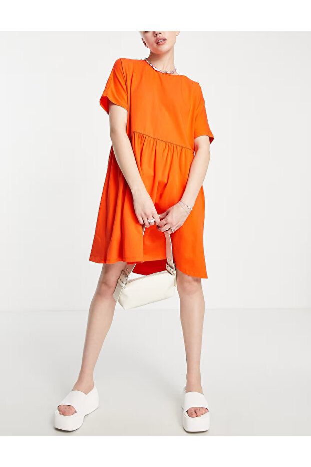 Rochie scurta, Portocaliu - 1