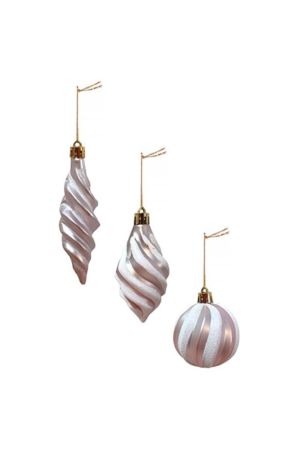 SARKIT TOP ASMALI SÜS 6 CM 3 LÜ SOFT PEMBE - 1