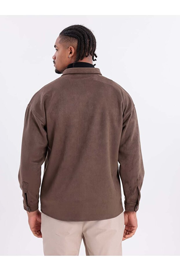 SUNİ SÜET DÜĞMELİ CEKET - 5