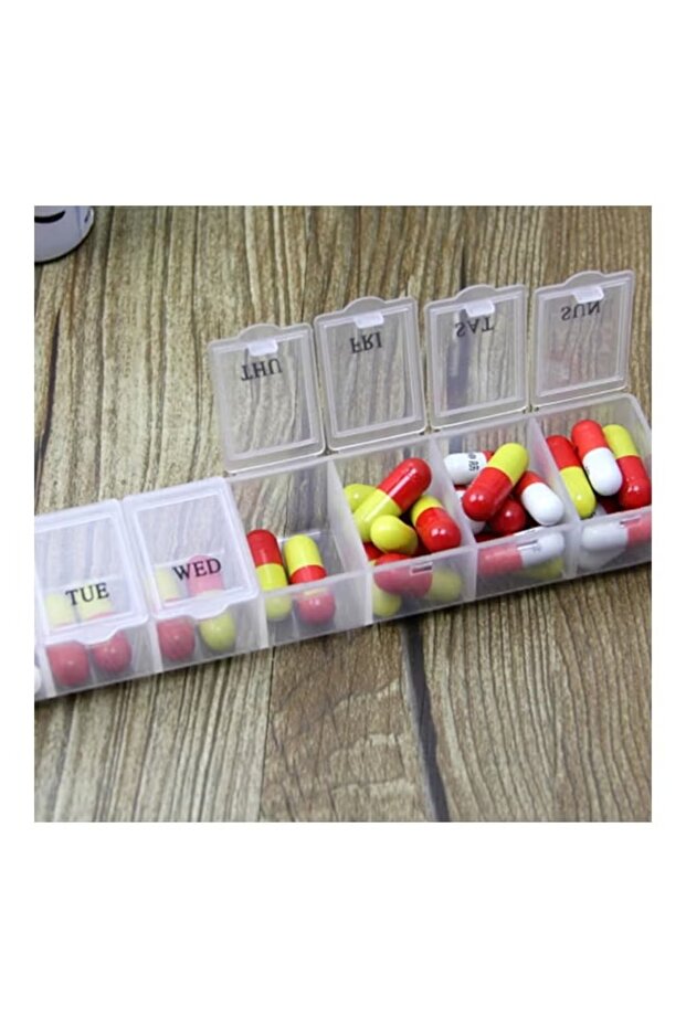 صندوق لتخزين أقراص الأدوية يحتوي على 7 فتحات - 3
