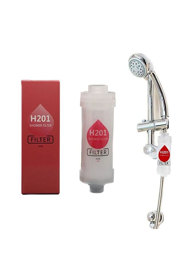Shower Soaker Vitamin C Head Filter Hard Water Softener (Rose)
