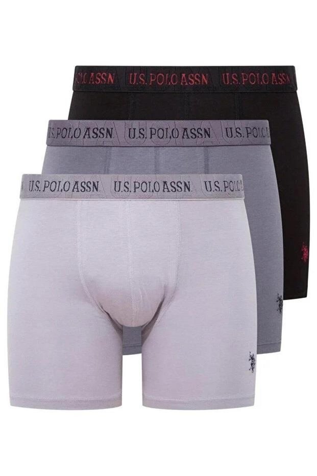 Men's 3-Pack Modal Boxers Black Gray Anthracite 47% Modal 47% Cotton 6% Elastane