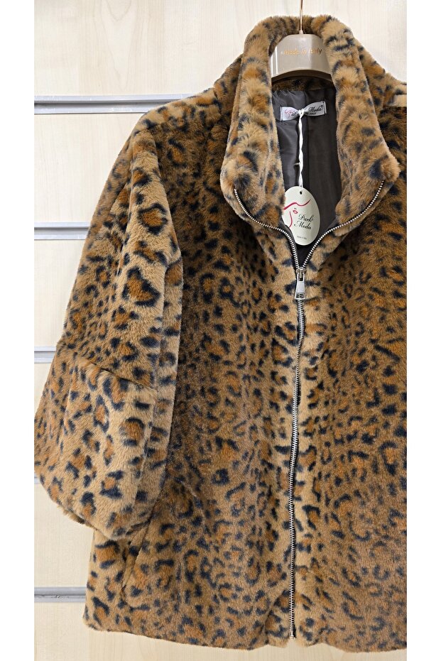 Leopard Pattern Plush Jacket - 2