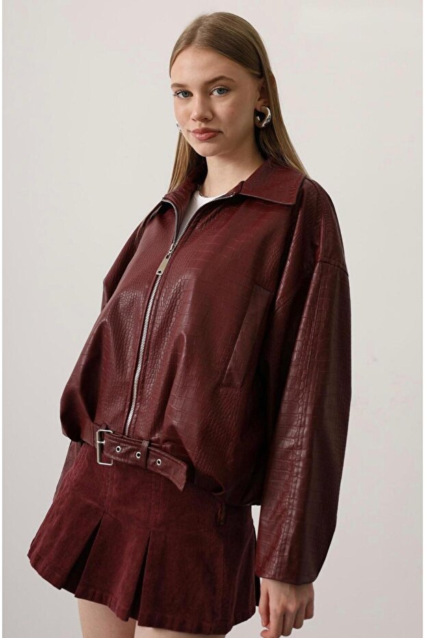 سترة بومبر جلدية - 4