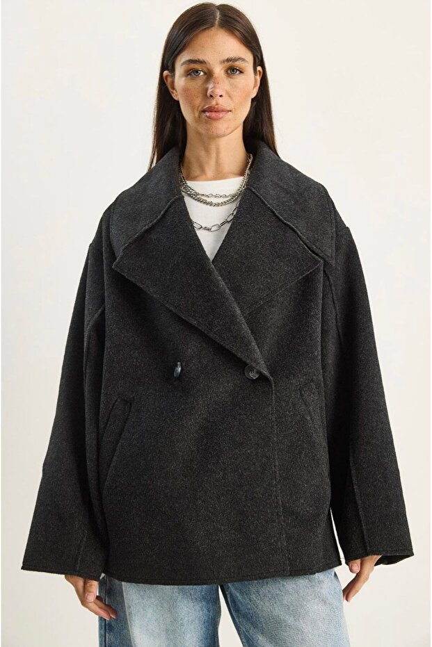 Kuruvae Düğmeli Kaban - 4