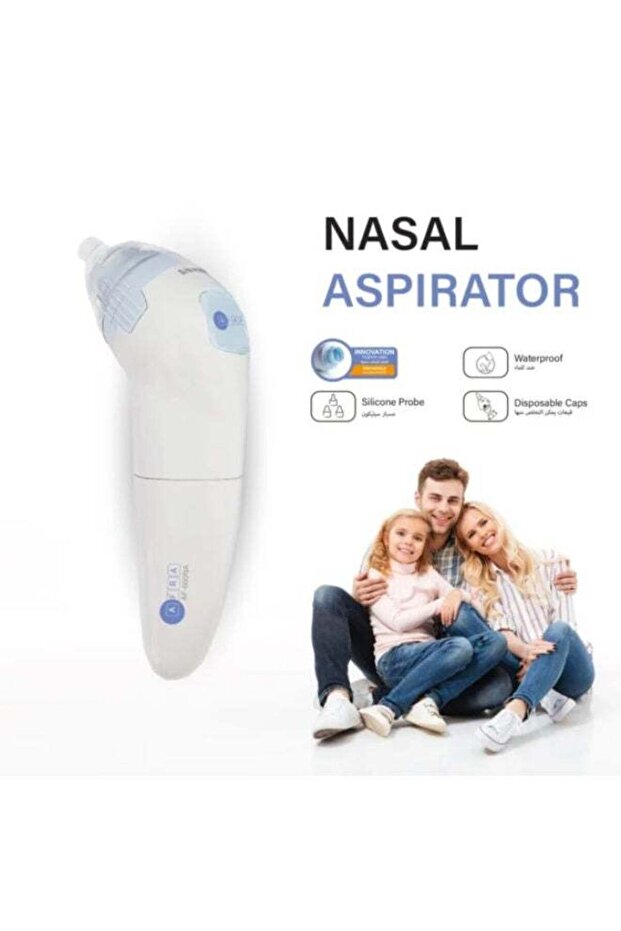 AF-600NA Nasal Aspirator, White, Battery Operated, Gentle Suction