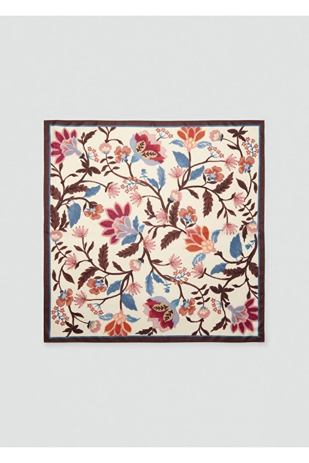 Çiçek desenli fular - 2