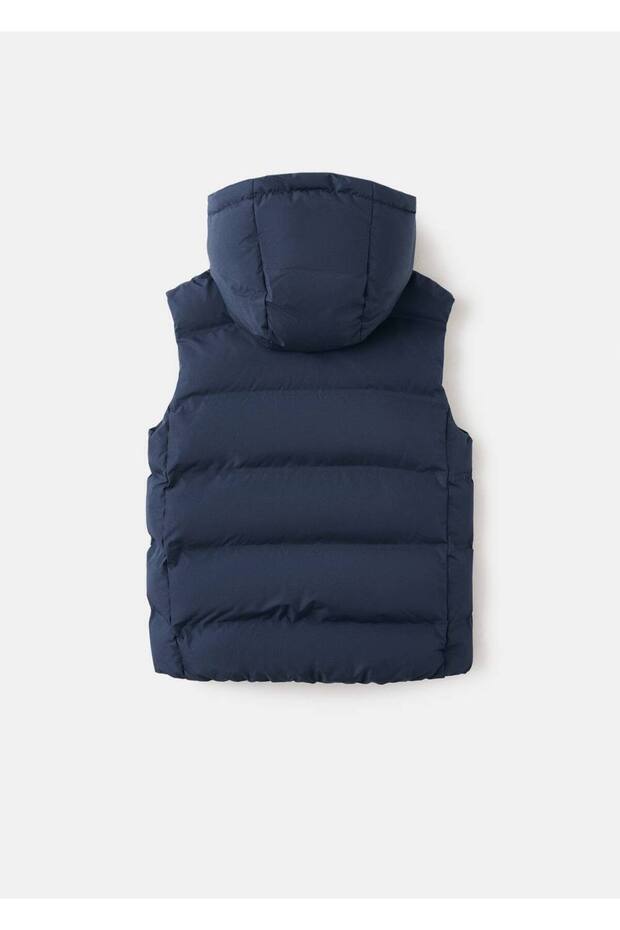 Kapüşonlu kapitone yelek - 2