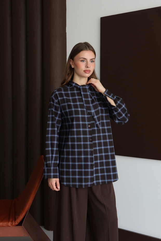 Plaid Tie Shirt