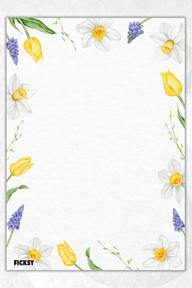 Flower Note Paper - A5 Size - 50 Sheets - Notepad - Memopad - Memo Pad - To Do List - 1