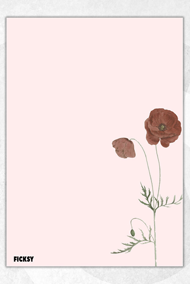 Flower Note Paper - A5 Size - 50 Sheets - Notepad - Memopad - Memo Pad - To Do List - 1