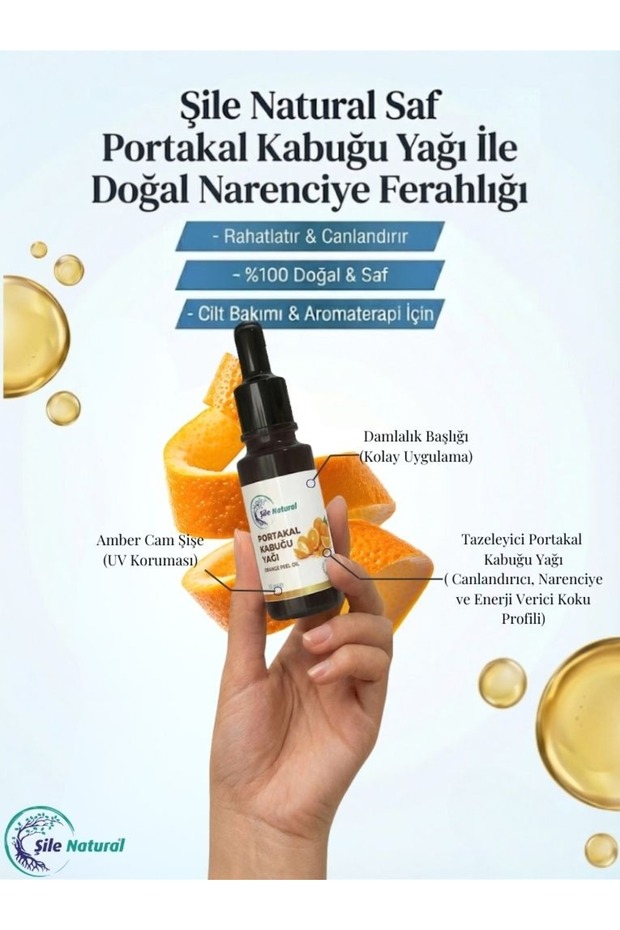 Orange Peel Oil 10 ml – 100% Pure and Natural Essential Oil Suitable for Skin, Hair and Aromatherapy Use