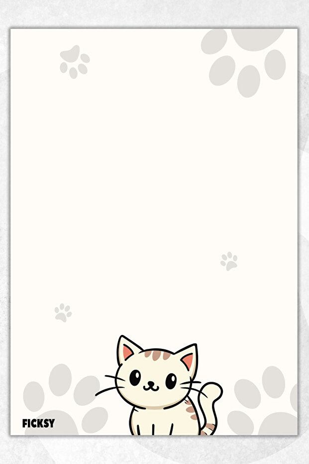 Cat Note Paper - A5 Size - 50 Sheets - Notepad - Memopad - Memo Pad - to Do List - 1