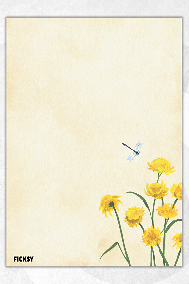 Flower Note Paper - A5 Size - 50 Sheets - Notepad - Memopad - Memo Pad - To Do List - 1