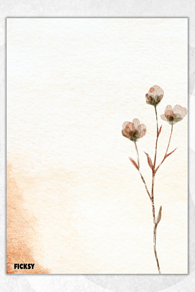 Flower Note Paper - A5 Size - 50 Sheets - Notepad - Memopad - Memo Pad - To Do List - 1