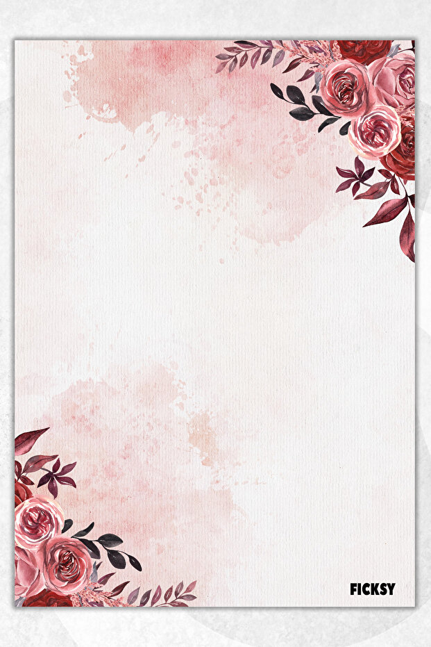 Flower Note Paper - A5 Size - 50 Sheets - Notepad - Memopad - Memo Pad - To Do List - 1
