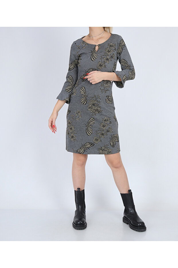 Rochie scurta, Gri - 1