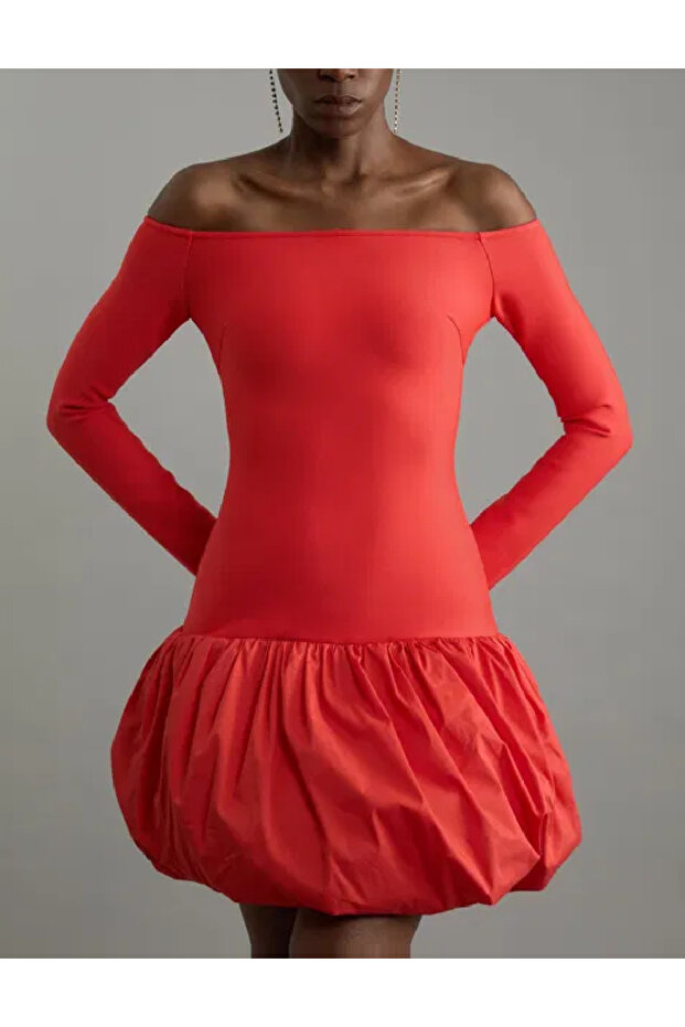 Rochie scurta, rosu - 1