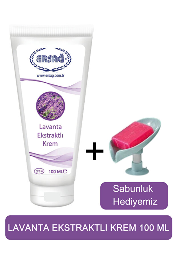 Ersag Lavender Extract Cream 100 ml + (Our Soap Dispenser Gift) 394-02