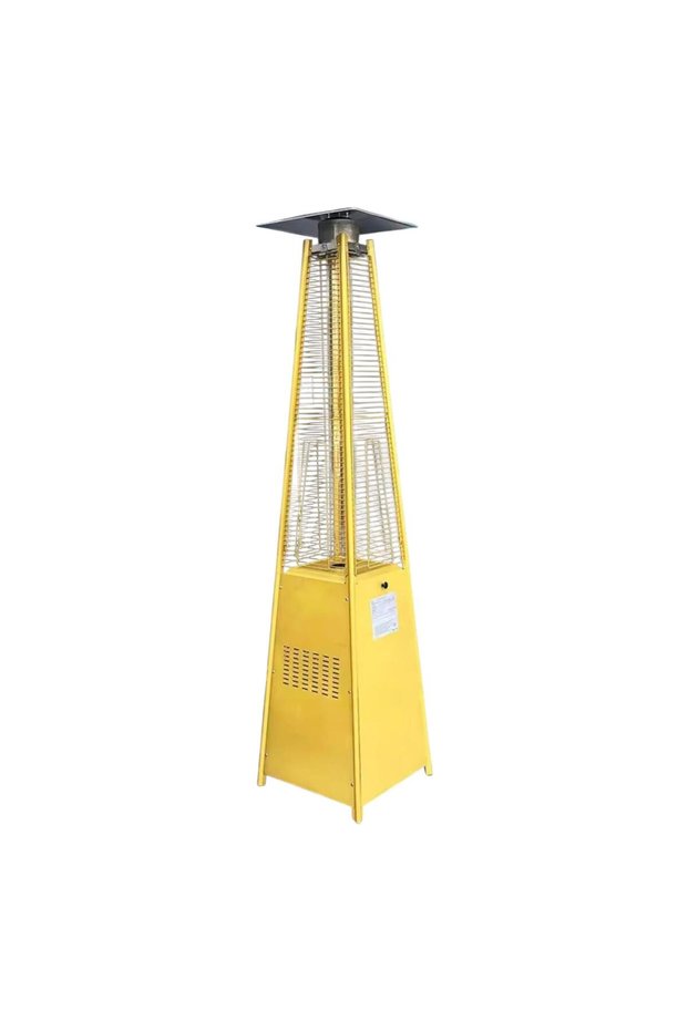 zMartEx Real Flame Outdoor Pyramid Patio Heater 13KW Propane Gas Standing Floor Heater for Outdoor