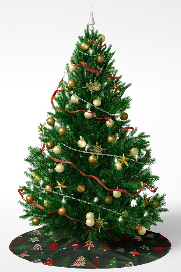 Dark Green Tiny Pine Trees Pine Tree Cover - 2