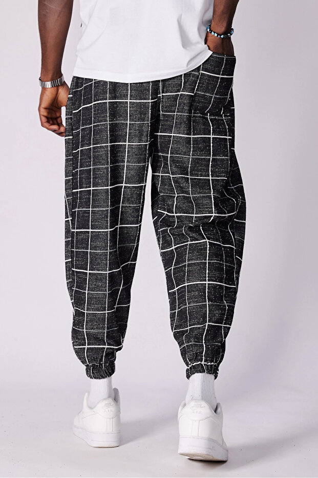 بنطلون شالوار منقوش بخصر مطاطي - 4