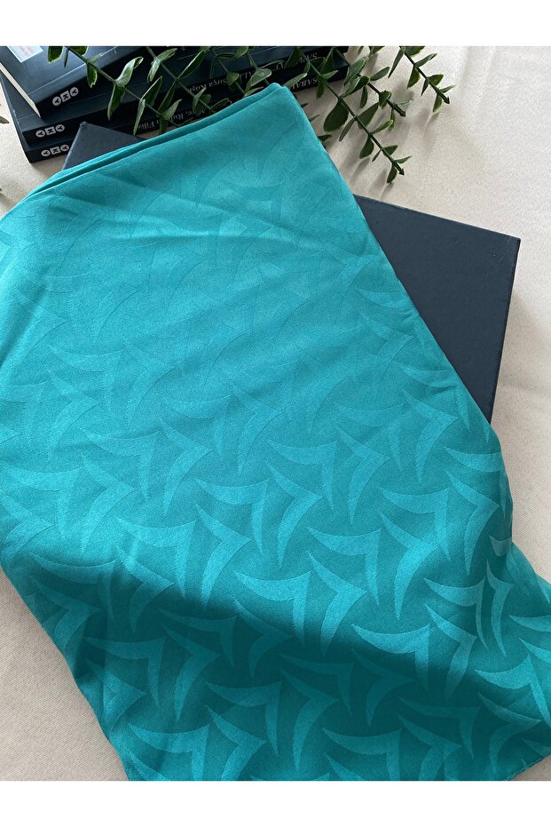 Mineleşarp Cotton Jacquard Never Slips Oil Blue Color