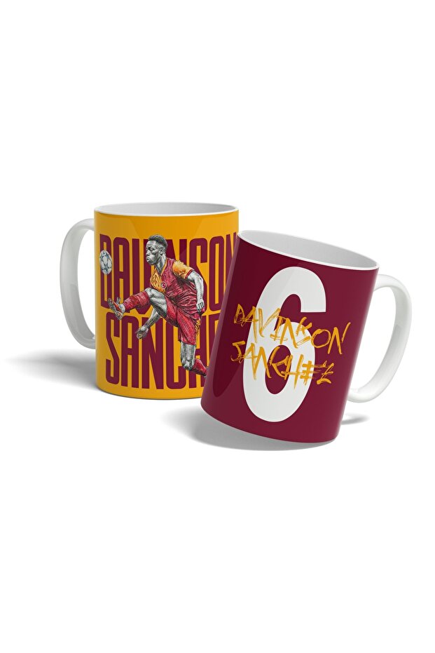 Davinson Sanchez Mug Cup Yellow Red Fan Davinson Sanchez Printed Gift Porcelain Mug