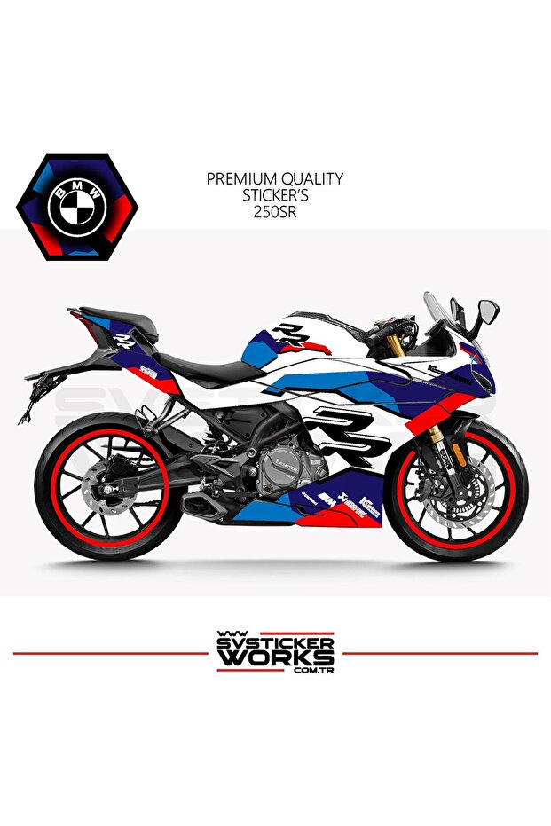 طقم جاهز لتركيب الكسوة الخارجية لدراجة CFMOTO 250SR بنمط BMW HP4