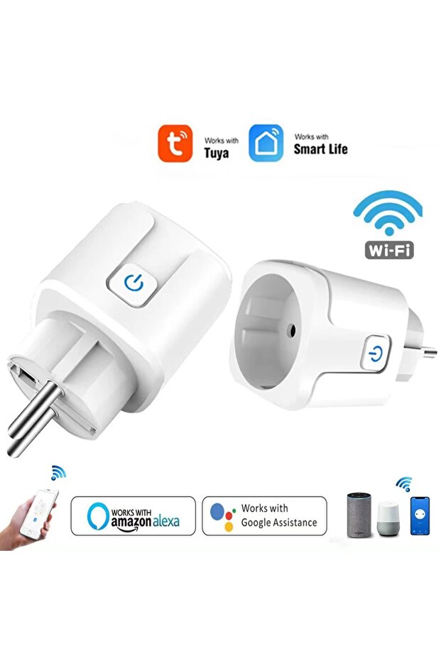 EU Plug 20A Power Monitor Tuya 20A Smart Plug WiFi Socket EU with Power Monitoring Timing Function S - 7
