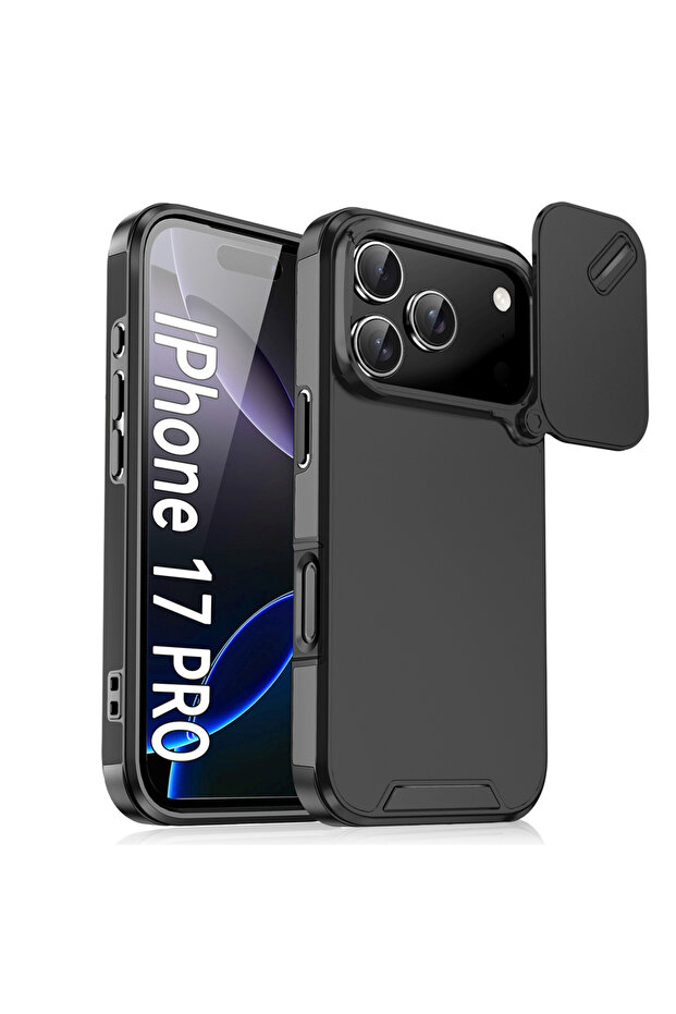 جراب iPhone 17 Pro Max 1 مضاد للتصادم ومقاوم للصدمات لهاتف iPhone 17 Pro Max 17Air 17Pro 16E غطاء منزلق