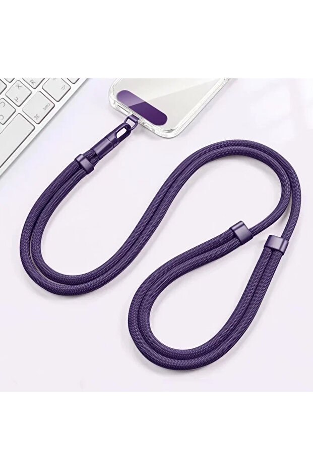 حزام معصم قصير قابل للتعديل عالميًا للهواتف المحمولة من Purple-B مع قفل ذاتي مضاد للسقوط
