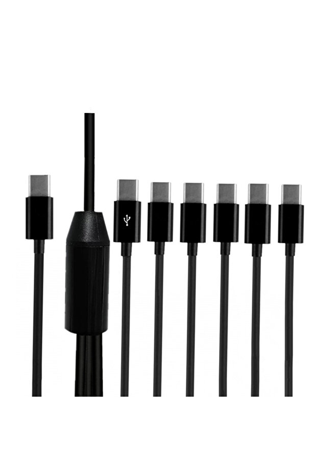 كابل بطول 1.5 متر، من منفذ واحد إلى ستة منافذ USB 2.0 من النوع C إلى 2/3/4/6 منافذ من النوع C ذكر، موزع بيانات وشحن