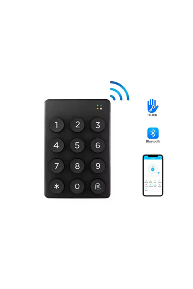 Wireless keypad for access control with code and RFID, tracking via TTLock - 1