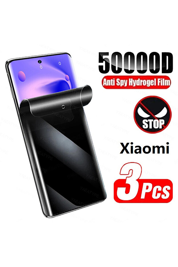 واقي شاشة هيدروجيل للخصوصية 3 قطع لهاتف ريدمي نوت 13 برو 5G و3 قطع فيلم هيدروجيل للخصوصية لهاتف ريدمي نوت 14 برو بلس 5G