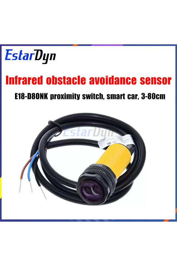 مفتاح القرب من مستشعر العوائق الكهروضوئي بالأشعة تحت الحمراء Estardyn E18-D80NK بمسافة 3-80 سم...