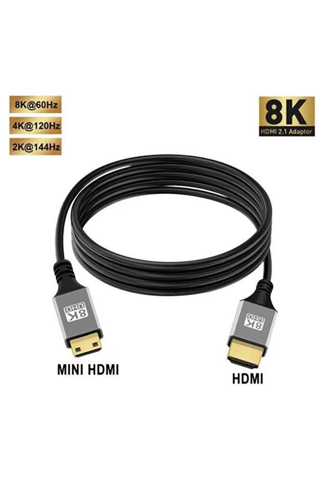 3m 8K MINI DHMI 5m 3m 2m 1m 8K Mini HDMI-Compatible to HDMI Cable 8K 60Hz Mini HD 2.1 Cable for Vid