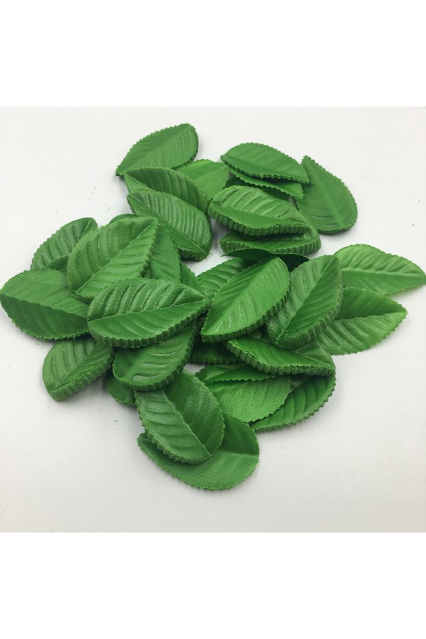 400Pcs Green 200/400Pcs 5.5cm Artificial Green Rose Leaves for DIY Craft Scrapbook Flower Arrangemen