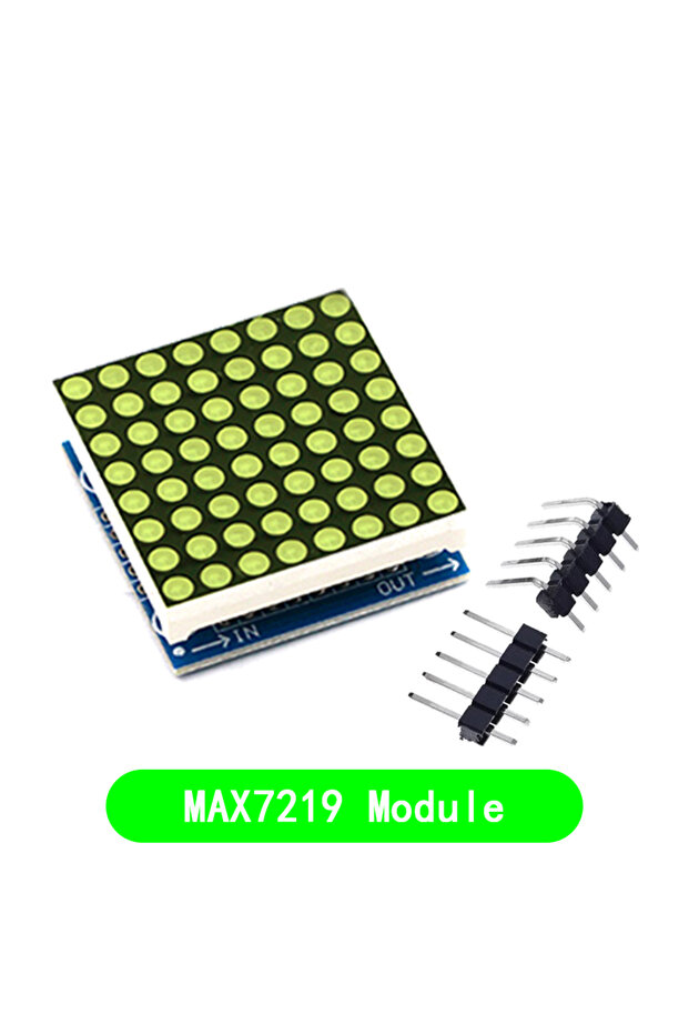 وحدة MAX7219 الخضراء لعرض المصفوفة النقطية، وحدة تحكم دقيقة، مجموعة تركيب ذاتي، وحدة تحكم دقيقة، وحدة تحكم شاشة LED - 1