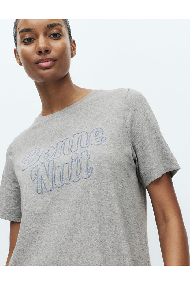 Cool Comfort Sloganlı Gecelik - 4