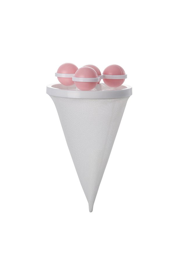 Pink Washing Machine Hair Catcher Pet Hair Removal Floating Clothes Collector Filter Mesh Dirty Fibe