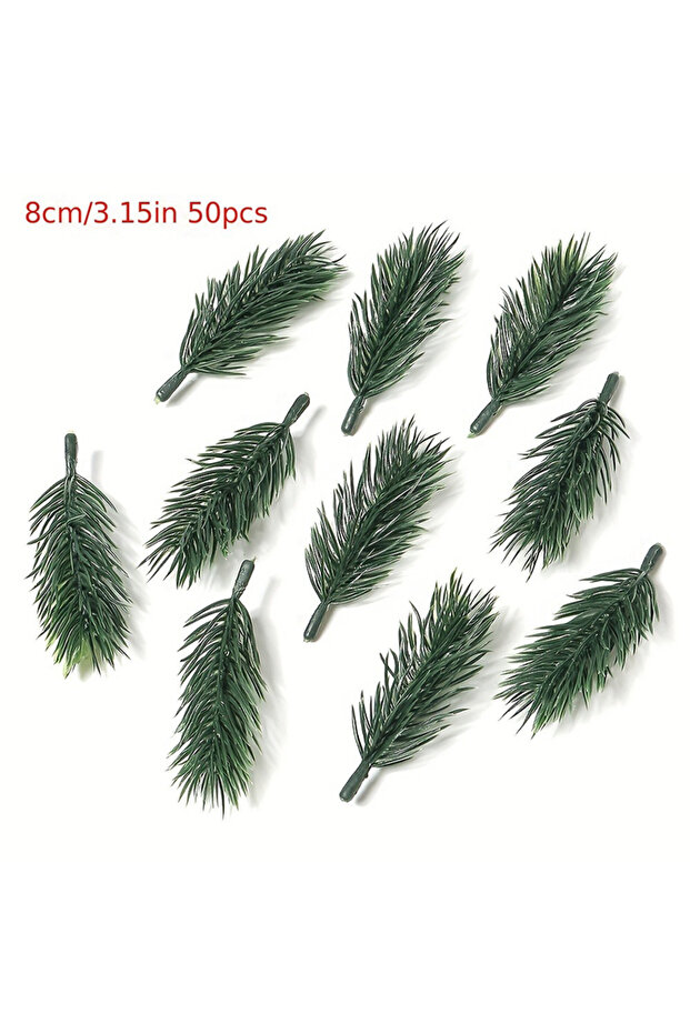 20Pcs 8CM 10/20Pcs Pine Branches Artificial Plants Christmas Wedding Home Tree Decor DIY Handcraft B