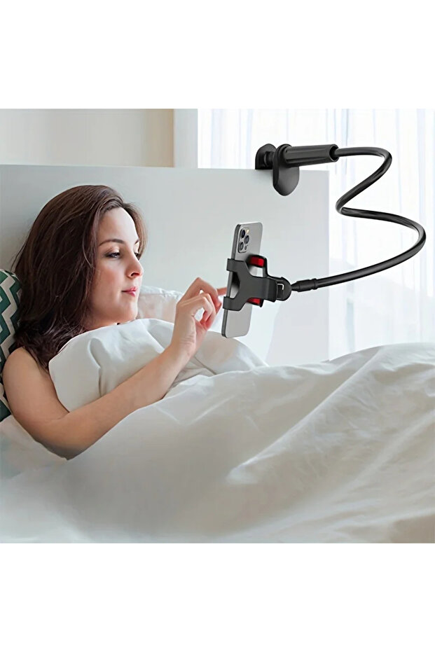 black Universal Cell Phone holder Flexible Long Arm lazy Phone Stands Clamp Bed Tablet Car Mount Bra