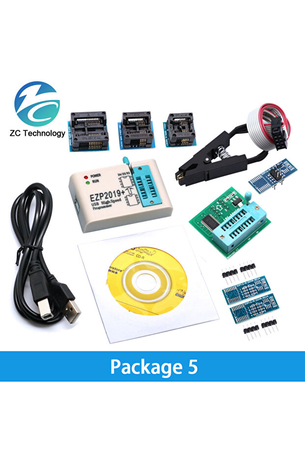 الحزمة 5 أحدث إصدار EZP2019 مبرمج USB SPI عالي السرعة يدعم24 25 93 EEPROM 25 Flash BIOS